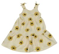 Smetanové šaty s květy Matalan