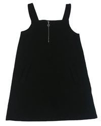 Černé vzorované šaty zipem Primark