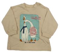 Béžová mikina s husami Zara