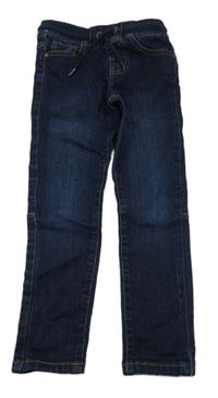 Tmavomodré rifle s gumovým pasem Denim Co. 