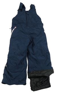 Tmavomodré šusťákové laclové oteplovačky Lupilu