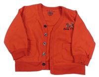 Červená propínací mikina s číslem Early Days