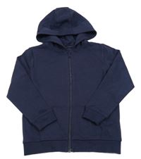 Tmavomodrá propínací mikina s kapucí George 