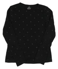 Černé triko s hvězdičkami H&M