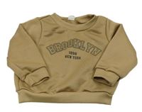 Hnědá oversize mikina s nápisem Shein