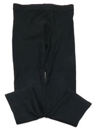 Černé žebrované legíny F&F