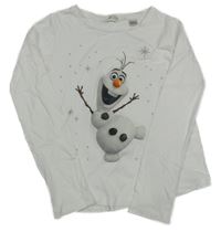 Bílé triko s Olafem H&M