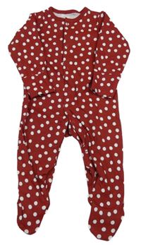 Červený overal s puntíky Nutmeg