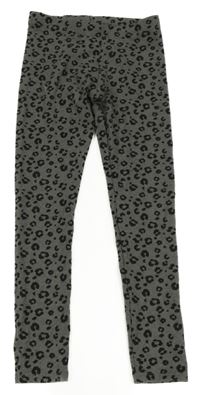 Šedo-černé vzorované legíny F&F