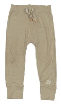 Béžové žebrované tepláky George 