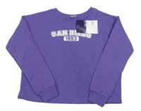 Nové - Fialová crop mikina s nápisem Y.F.K.