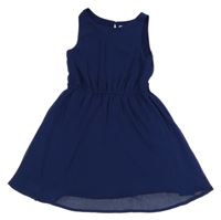 Tmavomodré šifonové šaty C&A