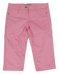 Růžové capri elastické rifle Pocopiano