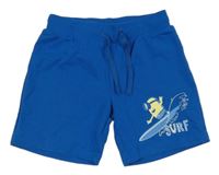 Safrové teplákové kraťasy s Mimoněm 