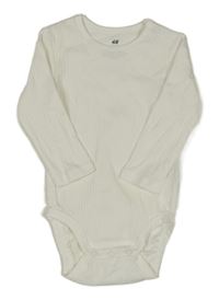 Bílé žebrované body H&M