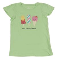 Pistáciové tričko se zmrzlinami Topolino