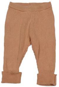 Oranžové žebrované úpletové kalhoty In Extenso