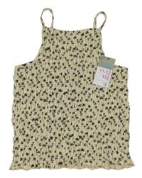 Nové - Smetanový žabičkový top s palmami Primark