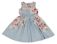 Světlemodré šaty s květy Next