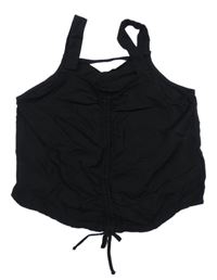 Černý crop top se stahováním H&M