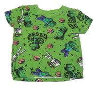 Limetkové tričko s potiskem Minecraft 