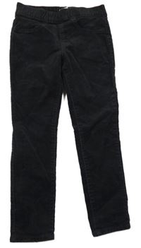 Tmavošedé manšestrové elastické kalhoty H&M