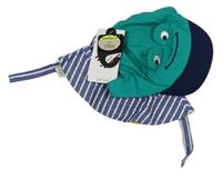 2Set - Zeleno/tmavomodrá plátěná kšiltovka - žabička, modro/bílý klobouk M&S