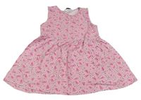 Růžová melírovaná šatová tunika s melouny zn. PRIMARK
