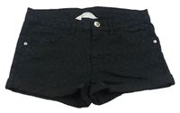 Černé riflové kraťasy s hvězdičkami zn. H&M
