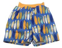 Modro-oranžové melírované plážové kraťasy se surfy Splash About
