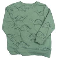 Khaki mikina s dinosaury George