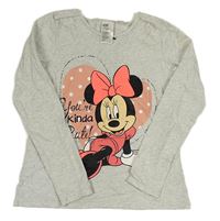 Světlešedé melírované triko s Minnie H&M