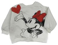 Bílá oversize mikina s Minnie zn. Disney