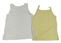 2x - Bílá + žlutá košilka 