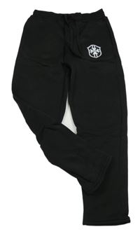 Černé teplé tepláky se znakem