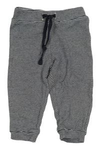 Tmavomodro-bílé pruhované tepláky lupilu