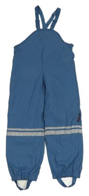 Modrošedé nepromokavé laclové podšité kalhoty lupilu