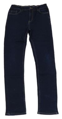 Tmavomodré skinny teplákové rifle Matalan