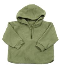 Khaki fleecová mikina s kapucí PRIMARK