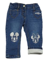 Modré skinny podšité rifle s Minnie C&A