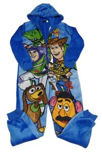Modro-cobaltově modrá plyšová kombinéza s Toy Story a kapucí Disney