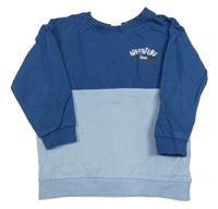 Modro-světlemodrá mikina s nápisem a zvířátky little kids