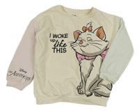 Smetanovo-lila-mátová mikina s kočičkou Marií Disney