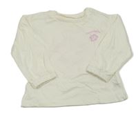 Smetanové triko s květem a nápisy St. Bernard