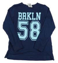 Nové - tmavomodré mikinotriko s číslem a nápisem H&M