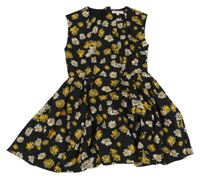 Černé květované šaty C&A