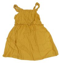 Okrové letní šaty s volánky OLD NAVY