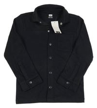 Nové - tmavomodrá tepláková košilová mikina F&F