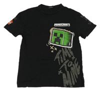 Černé tričko s Minecraft