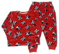 Červené plyšové pyžamo s Minne M&S